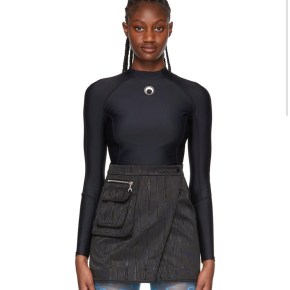 Marine Serre | Tops | Marine Serreblack Second Skin Training Top